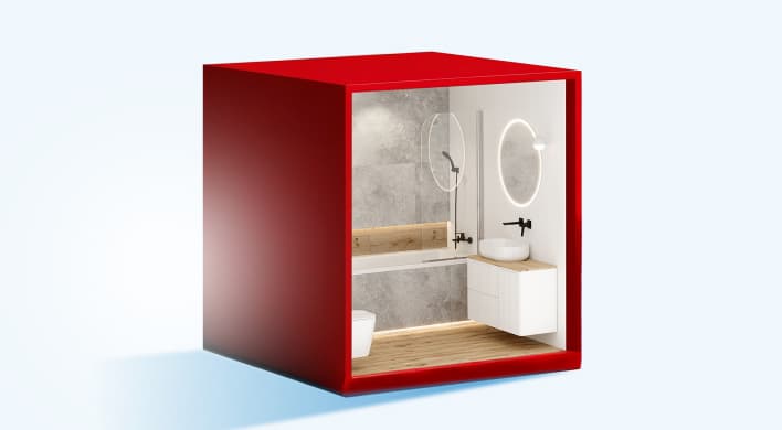 Projekt łazienki cube